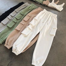 Load image into Gallery viewer, Vintage Patchwork Cargo/Joggers with High Waist
