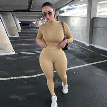 Load image into Gallery viewer, Two Piece Sets Tracksuits High Waist Stretchy

